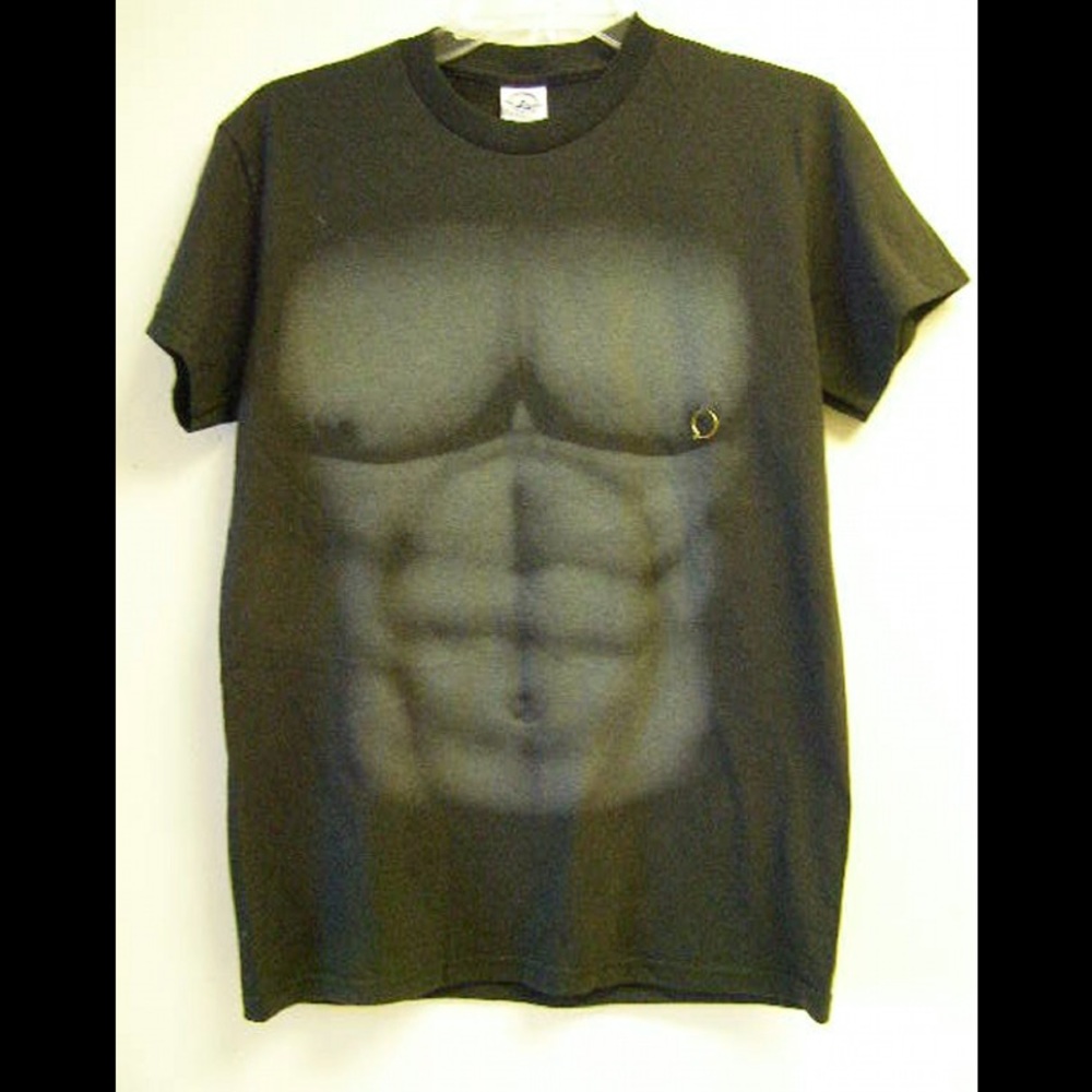S to 3x black African American muscle torso shirt